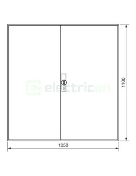 Tablou electric ABS - siguranțe - 336M (7x48) aparent ușă metalică Univers Hager FWB74S