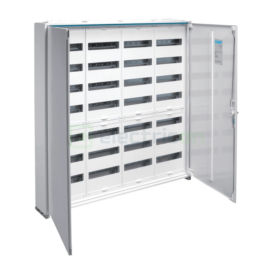 Tablou electric ABS - siguranțe - 336M (7x48) aparent ușă metalică Univers Hager FWB74S