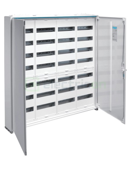 Tablou electric ABS - siguranțe - 336M (7x48) aparent ușă metalică Univers Hager FWB74S