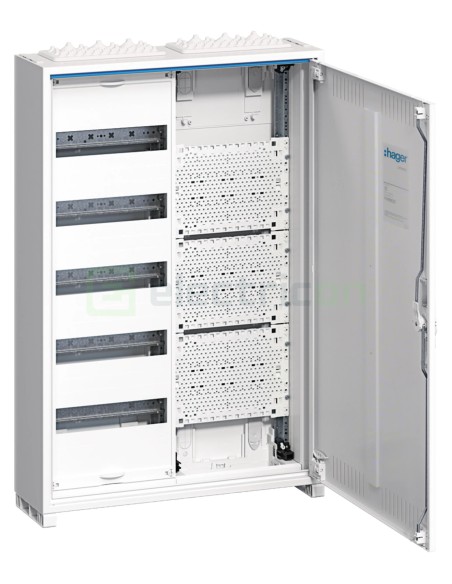 Tablou combo metalic - Hibrid - 120M (60M sigurante electrice + 60M multimedia) aparent Univers Hager FWB52K1