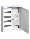 Tablou combo metalic - Hibrid - 96M (48M sigurante electrice + 48M multimedia) aparent Univers Hager FWB42K1