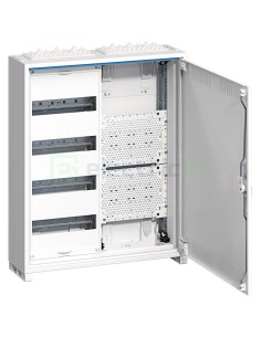 Tablou combo metalic - Hibrid - 96M (48M sigurante electrice + 48M multimedia) aparent Univers Hager FWB42K1
