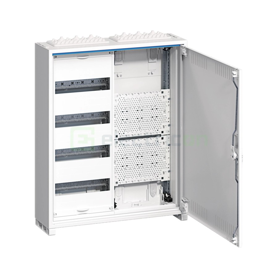 Tablou combo metalic - Hibrid - 96M (48M sigurante electrice + 48M multimedia) aparent Univers Hager FWB42K1