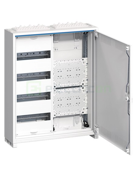 Tablou combo metalic - Hibrid - 96M (48M sigurante electrice + 48M multimedia) aparent Univers Hager FWB42K1
