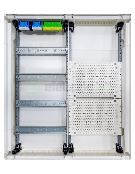 Tablou combo metalic - Hibrid - 96M (48M sigurante electrice + 48M multimedia) aparent Univers Hager FWB42K1
