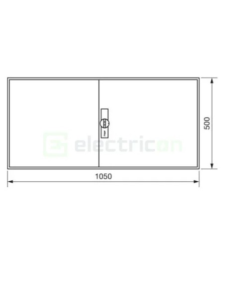 Tablou electric metalic - siguranțe - 144M (3x48) aparent Univers Hager FWB34S
