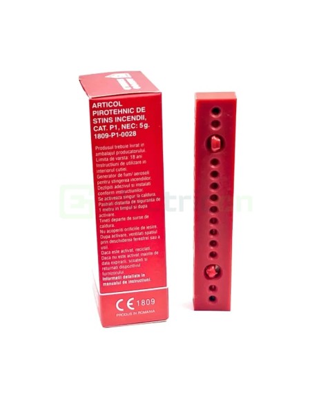 Pastilă stingere incendiu cu aerosoli pentru tablou electric - capacitate 0.1mc - Aeroo Shield AS01