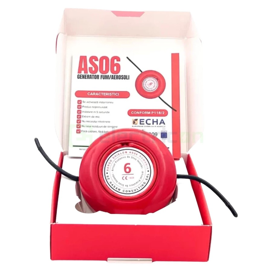 Pastilă stingere incendiu cu aerosoli pentru tablou electric - capacitate 0.6mc - Aeroo Shield AS06