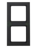 Ramă - 2 module - montaj vertical - antracit - Berker Q.3 - 10126096