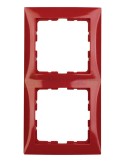 Ramă - 2 module - montaj vertical - roșu rubin lucios - Berker S.1 - 10128962