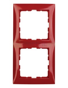 Ramă - 2 module - montaj vertical - roșu rubin lucios - Berker S.1 - 10128962