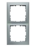 Ramă - 2 module - montaj vertical - argintiu - Berker S.1 - 10129939