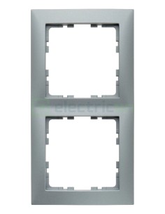 Ramă - 2 module - montaj vertical - argintiu - Berker S.1 - 10129939