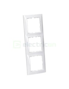Ramă - 3 module - montaj vertical - alb lucios - Berker S.1 - 10138989 2