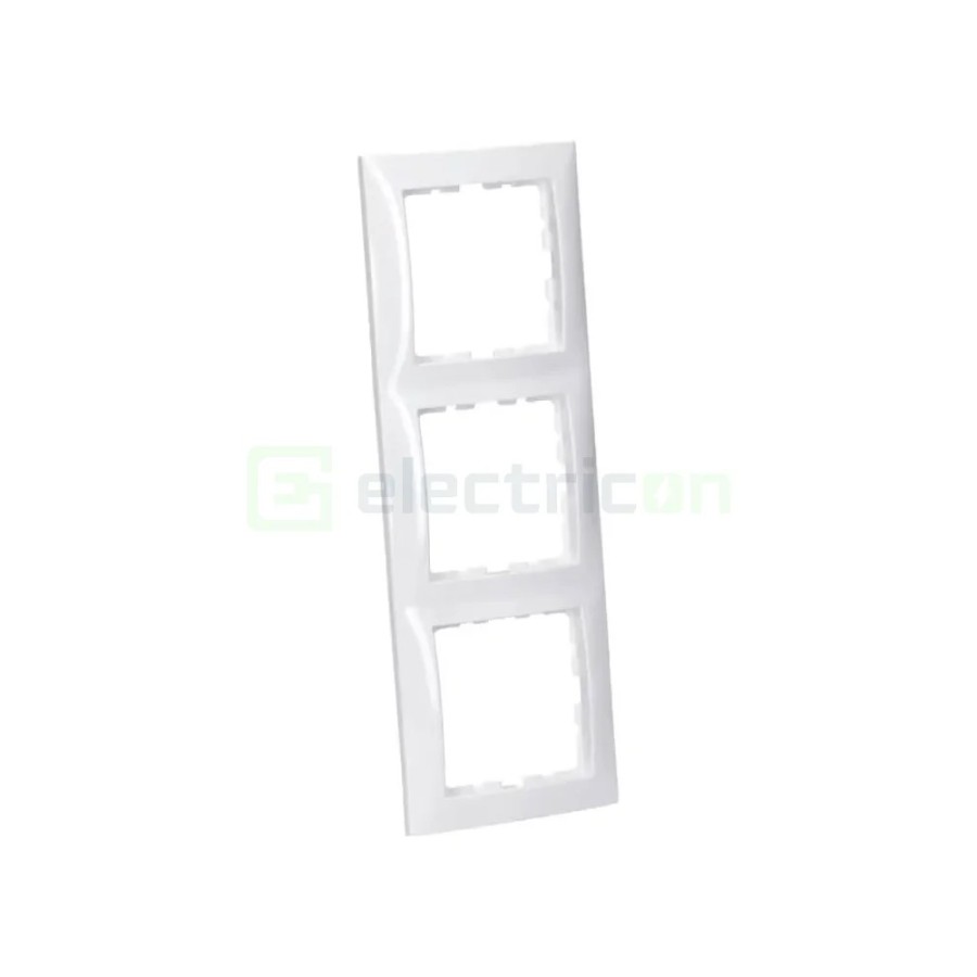 Ramă - 3 module - montaj vertical - alb lucios - Berker S.1 - 10138989