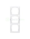 Ramă - 3 module - montaj vertical - alb lucios - Berker S.1 - 10138989