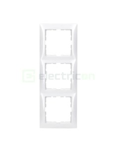 Ramă - 3 module - montaj vertical - alb lucios - Berker S.1 - 10138989