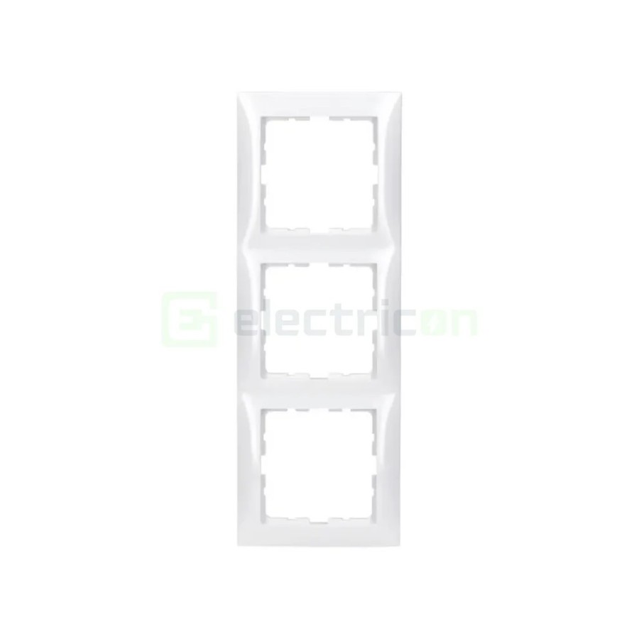 Ramă - 3 module - montaj vertical - alb lucios - Berker S.1 - 10138989