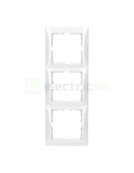 Ramă - 3 module - montaj vertical - alb lucios - Berker S.1 - 10138989