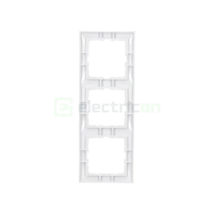 Ramă - 3 module - montaj vertical - alb lucios - Berker S.1 - 10138989