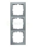 Ramă - 3 module - montaj vertical - argintiu - Berker S.1  - 10139939