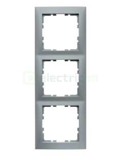 Ramă - 3 module - montaj vertical - argintiu - Berker S.1  - 10139939