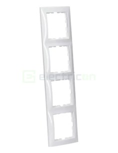 Ramă - 4 module - montaj vertical - alb lucios - Berker S.1 - 10148989 2