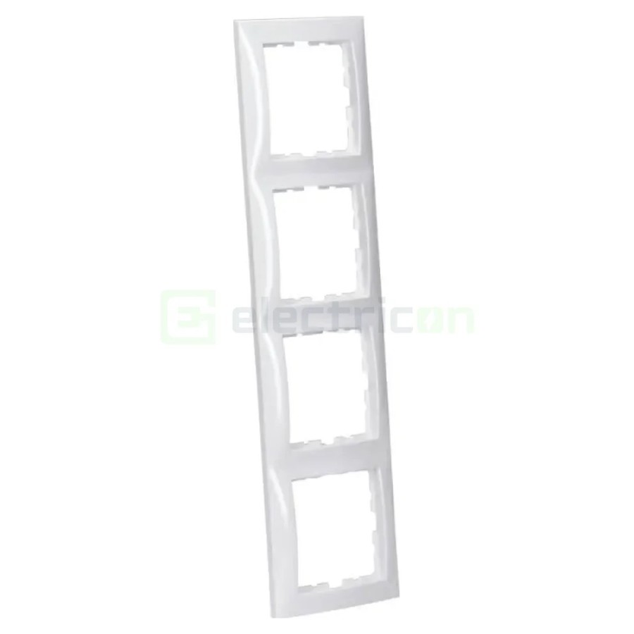 Ramă - 4 module - montaj vertical - alb lucios - Berker S.1 - 10148989