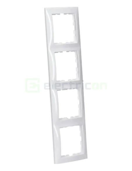 Ramă - 4 module - montaj vertical - alb lucios - Berker S.1 - 10148989