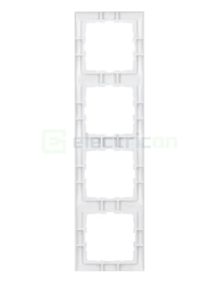 Ramă - 4 module - montaj vertical - alb lucios - Berker S.1 - 10148989