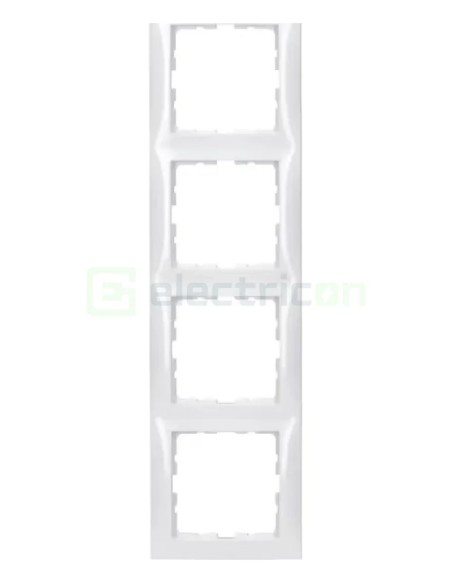 Ramă - 4 module - montaj vertical - alb lucios - Berker S.1 - 10148989