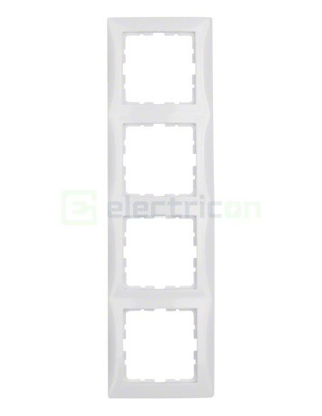 Ramă - 4 module - montaj vertical - alb lucios - Berker S.1 - 10148989