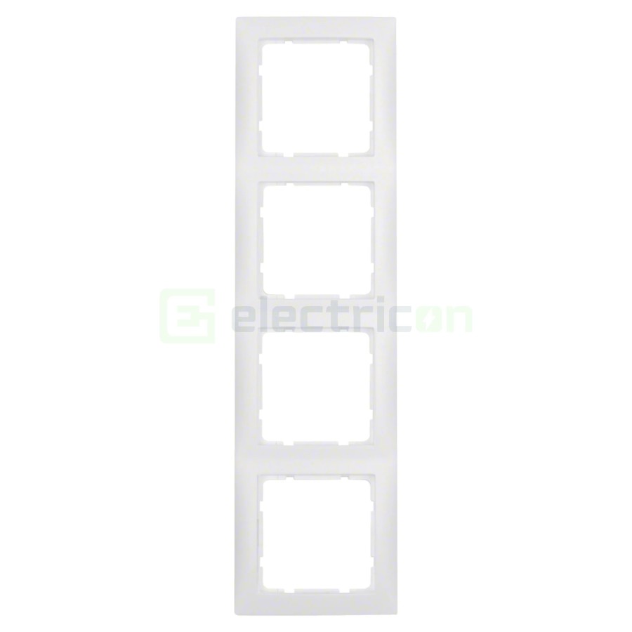 Ramă - 4 module - montaj vertical - alb polar mat - Berker S.1 - 10149909