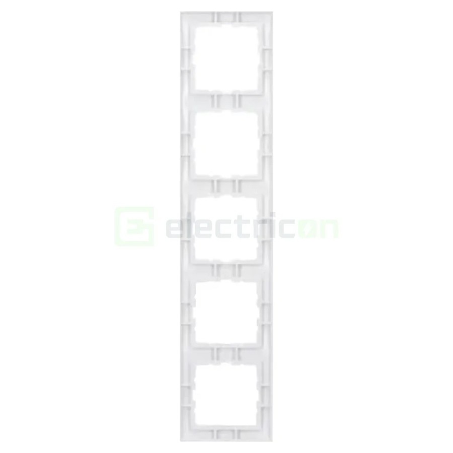 Ramă - 5 module - montaj vertical - alb lucios - Berker S.1 - 10158989