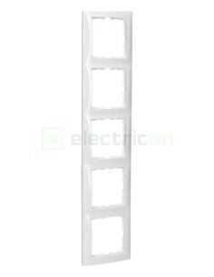 Ramă - 5 module - montaj vertical - alb lucios - Berker S.1 - 10158989 2