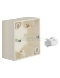 Doză aparataj - montaj aparent - 1 modul - 83x83x42 mm - bej lucios - Berker S.1, 10418982