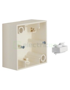 Doză aparataj - montaj aparent - 1 modul - 83x83x42 mm - bej lucios - Berker S.1, 10418982