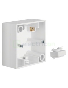 Doză aparataj - montaj aparent - 1 modul - 83x83x42 mm - alb lucios - Berker S.1, 10418989