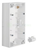 Doză aparataj - montaj aparent - 2 module - 154x83x42 mm - poziționate orizontal - alb lucios - Berker S.1, 10428989
