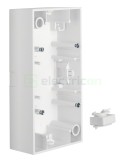 Doză aparataj - montaj aparent - 2 module - 154x83x42 mm - poziționate orizontal - alb mat - Berker S.1, 10429909