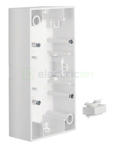 Doză aparataj - montaj aparent - 2 module - 154x83x42 mm - poziționate orizontal - alb mat - Berker S.1, 10429909