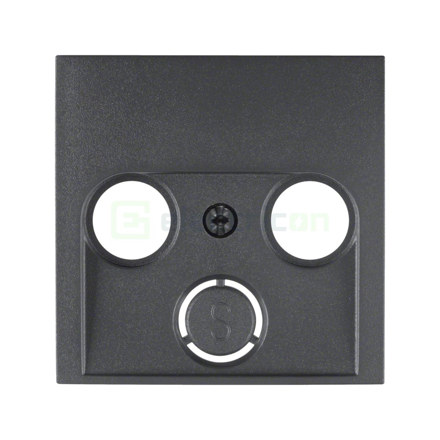 Ramă - 1 modul - decupaj 2/3 găuri Radio/TV - antracit mat - Berker S.1 - 12031606