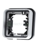 Ramă - 1 modul - montaj îngropat cu garnitură - gri - Berker W.1 - 13283505