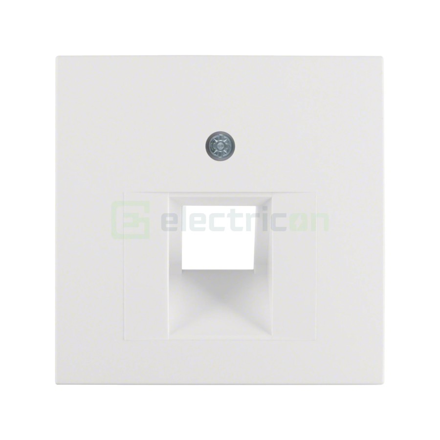 Placă centrală - pentru priză FCC - alb mat polar, Berker S.1/B.3/B.7 - Hager 14071909
