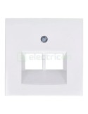 Ramă - 1 modul - priză rețea 2 canale - alb lucios - Berker S.1 - 14098989