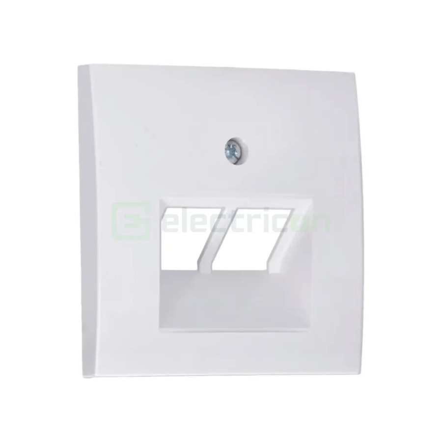Ramă - 1 modul - priză rețea 2 canale - alb lucios - Berker S.1 - 14098989