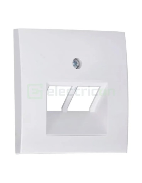 Ramă - 1 modul - priză rețea 2 canale - alb lucios - Berker S.1 - 14098989