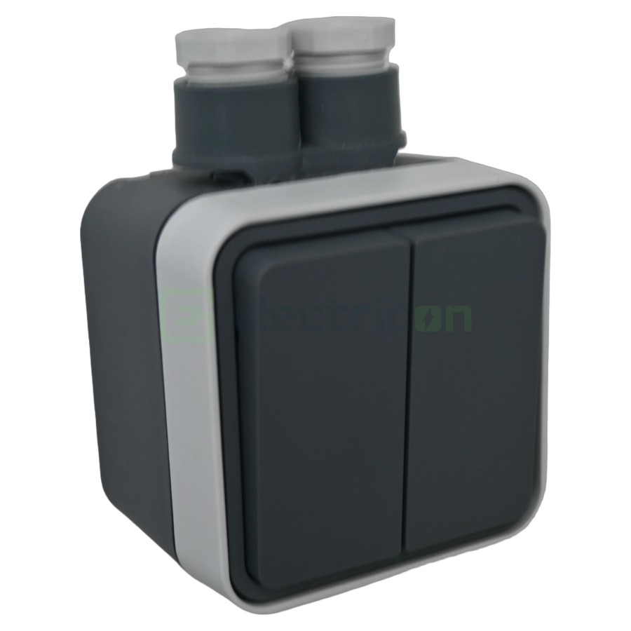 Presetupă - metrică dublă pentru intrare cablu filet M20 x 1.5 IP55 gri Berker W.1 - Hager WNA700