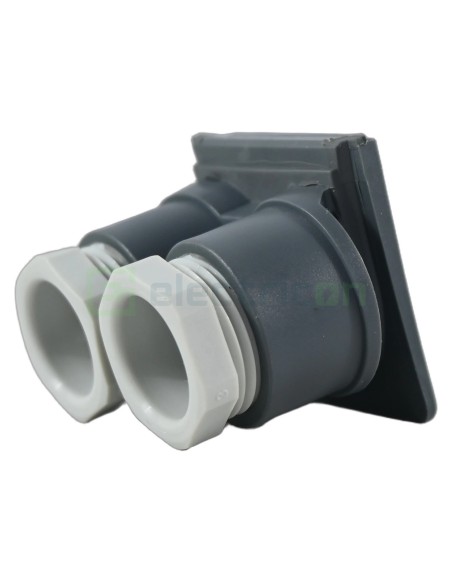 Presetupă - metrică dublă pentru intrare cablu filet M20 x 1.5 IP55 gri Berker W.1 - Hager WNA700