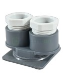 Presetupă - metrică dublă pentru intrare cablu filet M20 x 1.5 IP55 gri Berker W.1 - Hager 18893505